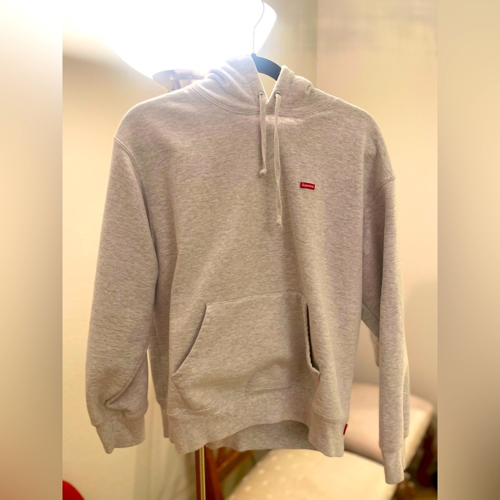 Supreme small box logo hoodie white
